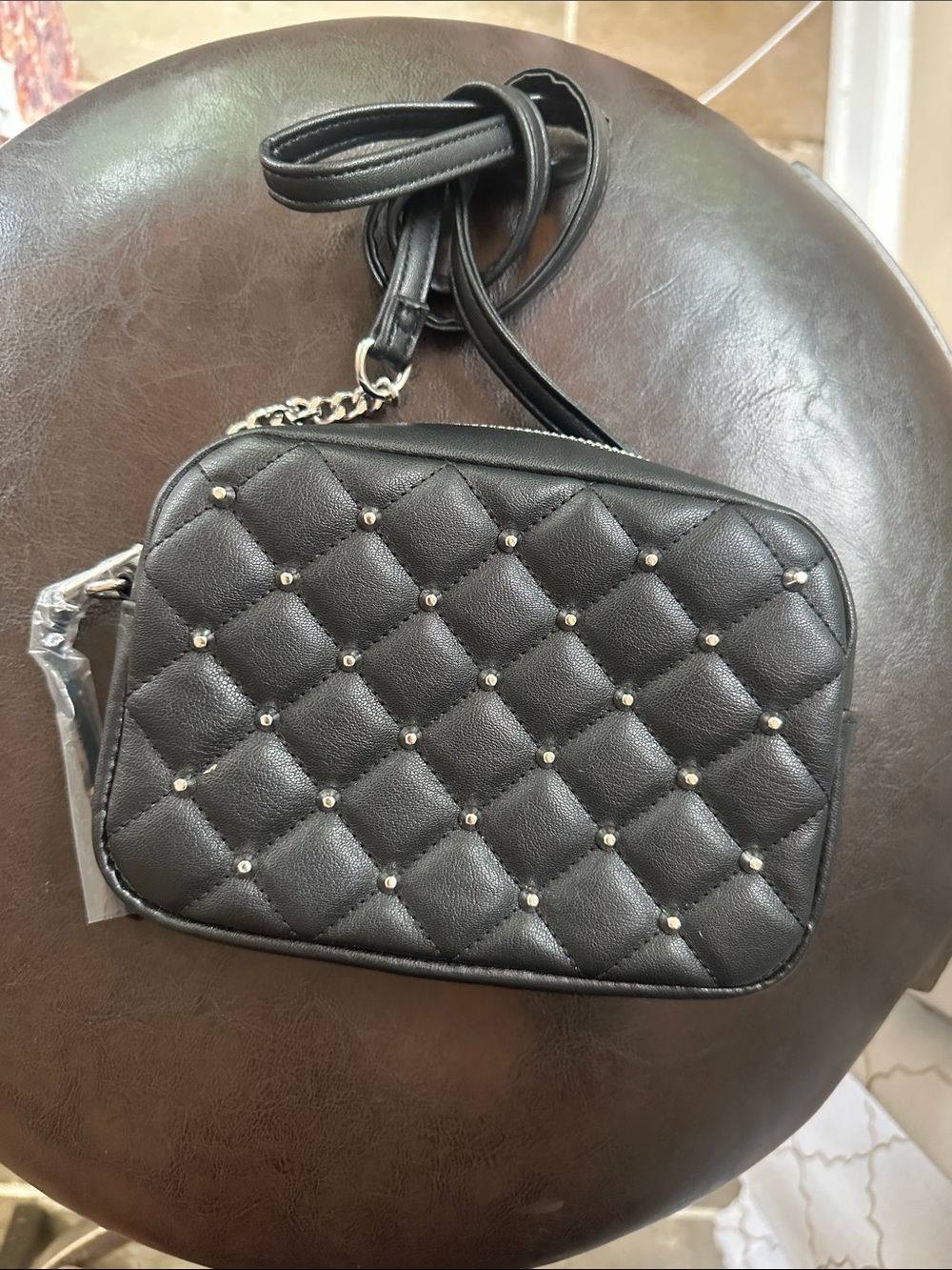 Rebecca Minkoff Black Quilted Crossbody with Stud Accents nwot